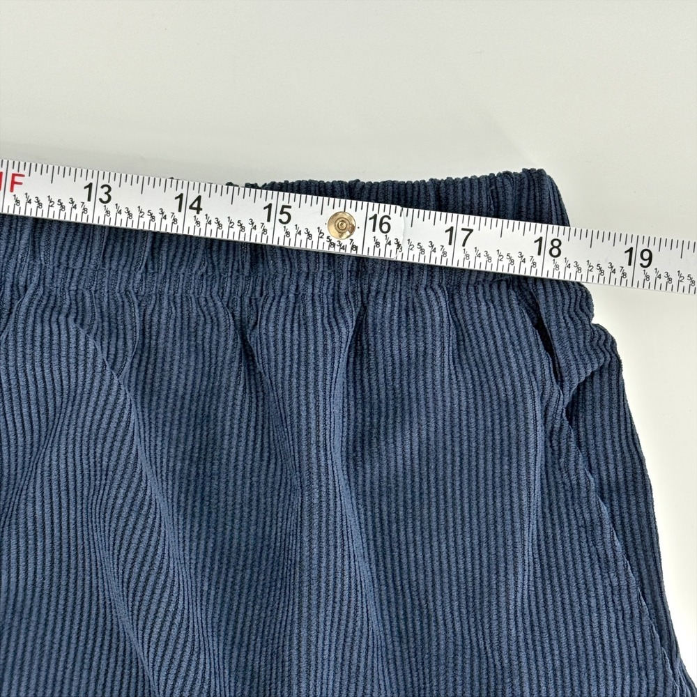 American Sweetheart Women's Corduroy Pants Size 20W Navy Elastic Waist Wide‎ Leg - Picture 8 of 13
